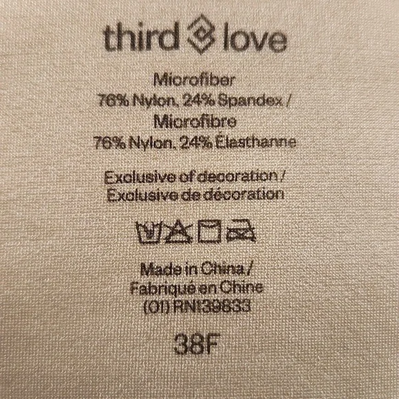 ThirdLove Women's Tan Underwire Bra Sz 38F. - Picture 7 of 9